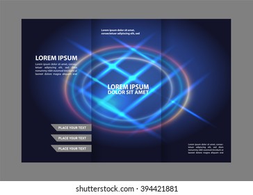 brochure design template abstract waves curves set
