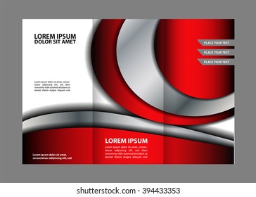 brochure design template abstract waves curves