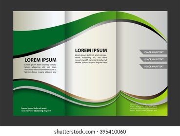 brochure design template abstract waves curves set
