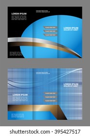 brochure design template abstract waves curves set

