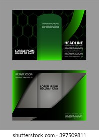 brochure design template abstract waves curves set
