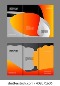 brochure design template abstract waves curves set
