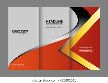 brochure design template abstract waves curves set
