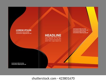 brochure design template abstract waves curves set
