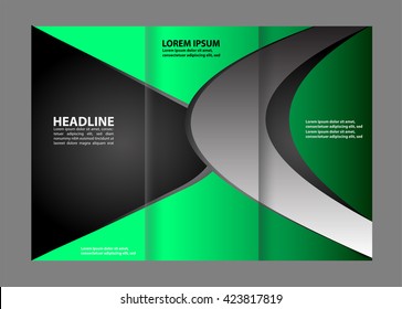 brochure design template abstract waves curves set
