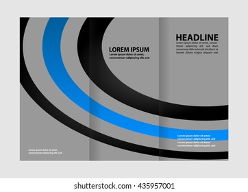 brochure design template abstract waves curves set
