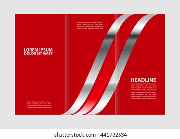 brochure design template abstract waves curves set
