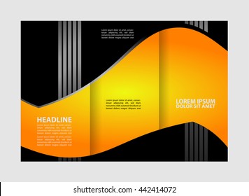 brochure design template abstract waves
