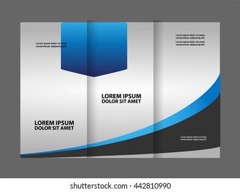 brochure design template abstract waves curves set
