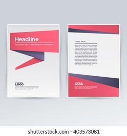 Brochure design template for advertising. Creative leaflet, pamphlet, flyer cover for corporate and business annual reports. Vector graphic layout in a4 print size for promotion and events.