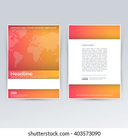 Brochure design template for advertising. Creative leaflet, pamphlet, flyer cover for corporate and business annual reports. Vector graphic layout in a4 print size for promotion and events.