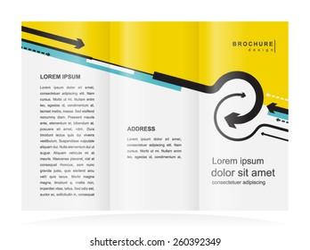 brochure design template arrows lines circles