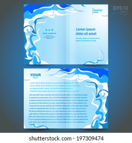 brochure design template blue