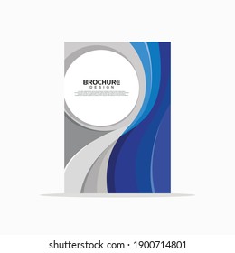 Broschüren-Design-Vorlage blauer Farbkonzept für Unternehmen