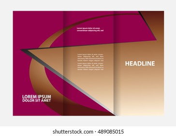 brochure design template blue white curves color, frame for images
