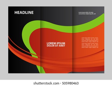 brochure design template blue white curves color, frame for images
