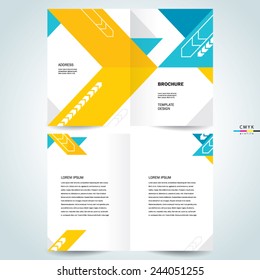 brochure design template booklet abstract arrows