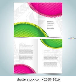 brochure design template booklet abstract curves arrows