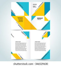 brochure design template booklet abstract triangles