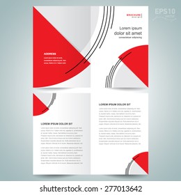 brochure design template booklet vector tri-fold geometric abstract circles