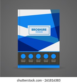 Brochure design template for business flyer. Vector illustration.