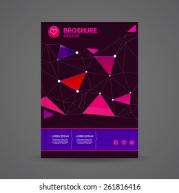 Brochure design template for business flyer. Vector illustration.