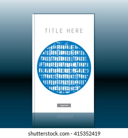 Brochure design template business, vector illustration. Abstract geometric circle vector background.