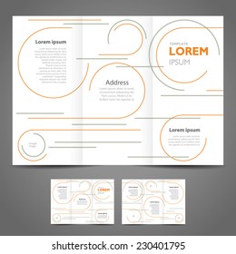  brochure design template - circle lines