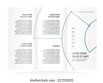 brochure design template circles future technological