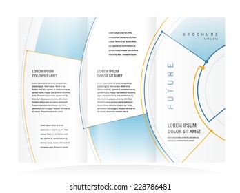 brochure design template circles future technological