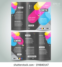 brochure design template - cmyk polygraphy