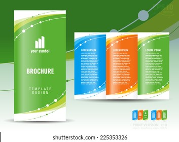 brochure design template colored