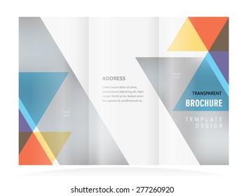 brochure design template colored stripes transparent