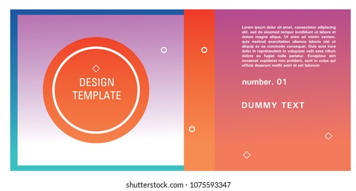 Brochure design template. Colorful background for design layout in eps10.