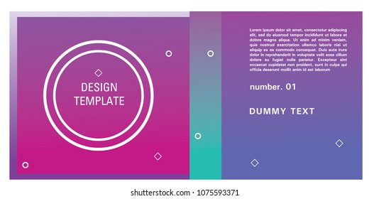 Brochure design template. Colorful background for design layout in eps10.