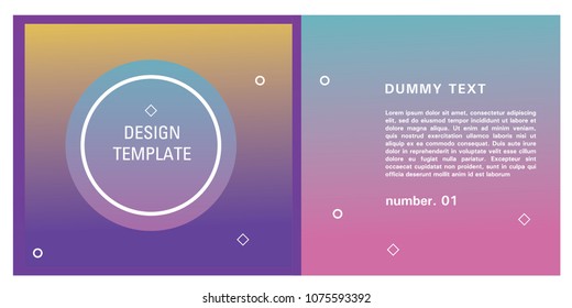 Brochure design template. Colorful background for design layout in eps10.