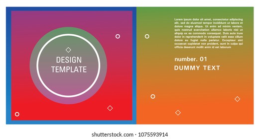 Brochure design template. Colorful background for design layout in eps10.