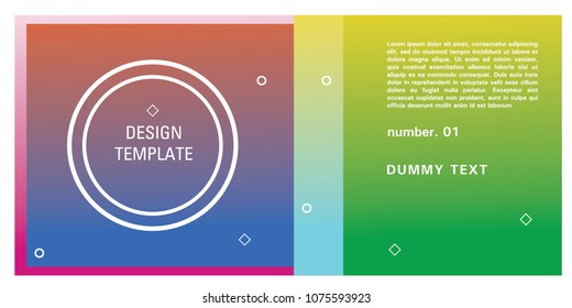 Brochure design template. Colorful background for design layout in eps10.