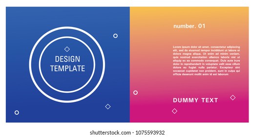 Brochure design template. Colorful background for design layout in eps10.