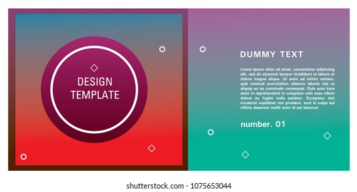 Brochure design template. Colorful background for design layout in eps10.