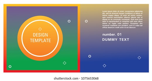 Brochure design template. Colorful background for design layout in eps10.