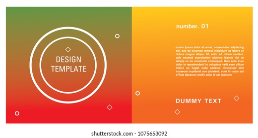 Brochure design template. Colorful background for design layout in eps10.