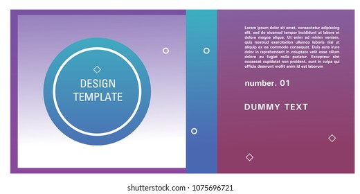 Brochure design template. Colorful background for design layout in eps10.