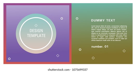 Brochure design template. Colorful background for design layout in eps10.