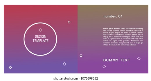 Brochure design template. Colorful background for design layout in eps10.