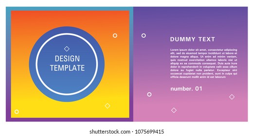Brochure design template. Colorful background for design layout in eps10.