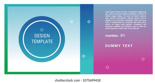 Brochure design template. Colorful background for design layout in eps10.
