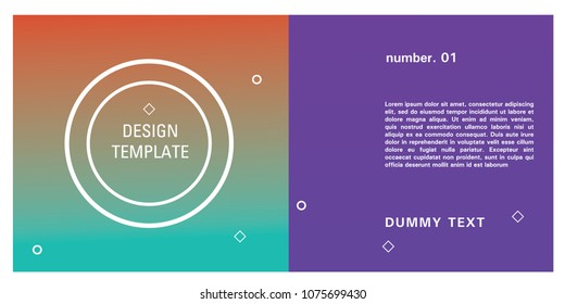Brochure design template. Colorful background for design layout in eps10.