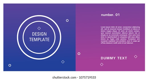 Brochure design template. Colorful background for design layout in eps10.