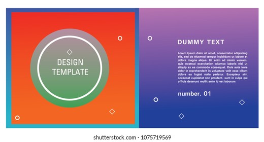 Brochure design template. Colorful background for design layout in eps10.